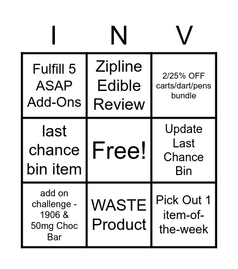 INSA BINGO Card