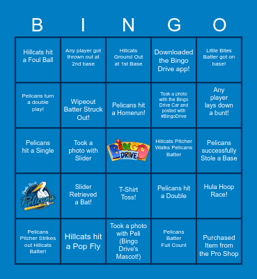 Pelicans Bingo Presented by Bingo Drive! Bingo Card