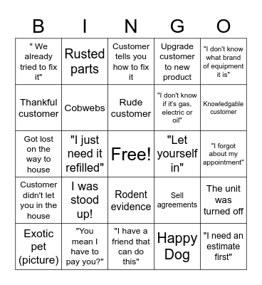 Keating Bingo Card