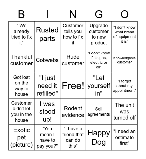 Keating Bingo Card