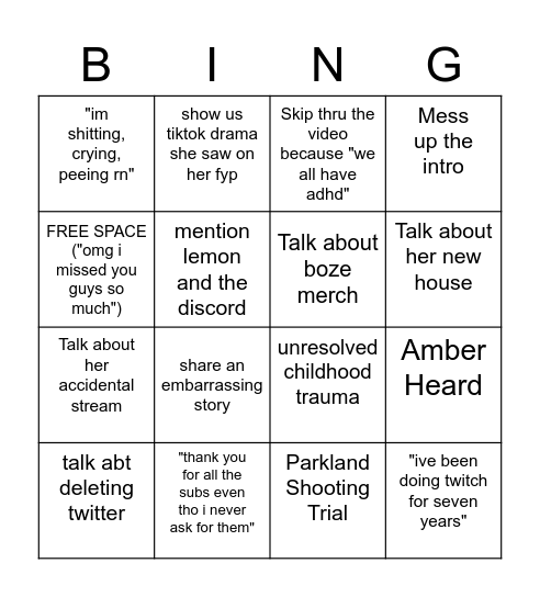 boze twitch predictions Bingo Card