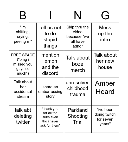 boze twitch predictions Bingo Card