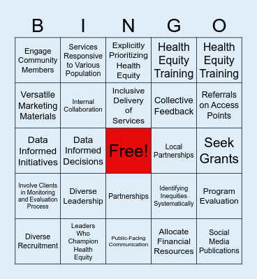 How To Engage Communities Bingo Card