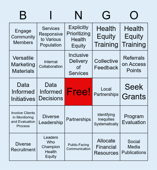 How To Engage Communities Bingo Card