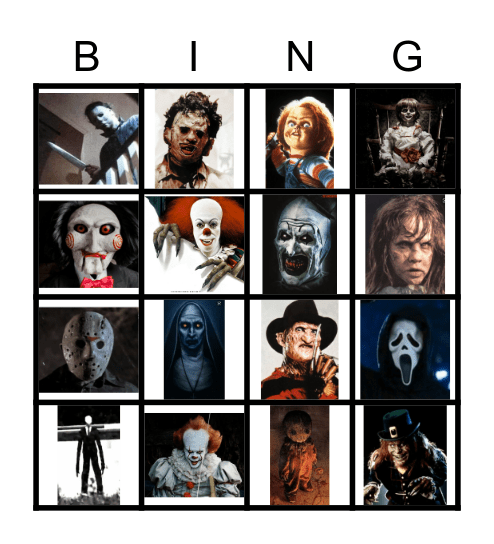 Horror Bingo Card