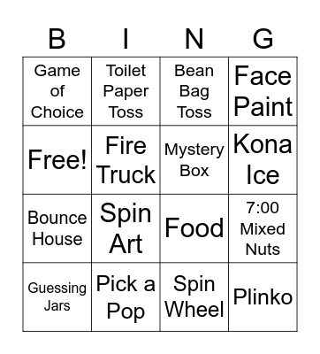 Carol Matheys Picnic Bingo Card
