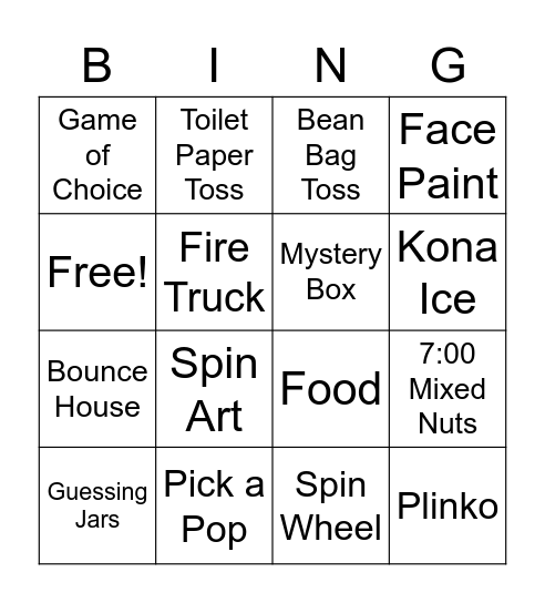 Carol Matheys Picnic Bingo Card