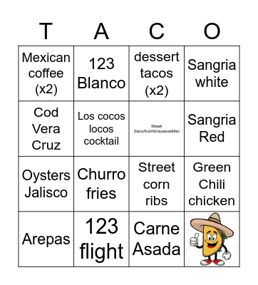 Monday Bingo Card