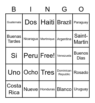 DET1 Hispanic Heritage Month Loteria Bingo Card