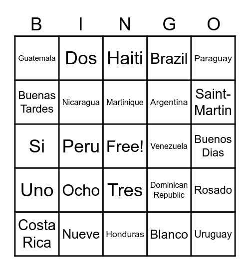 DET1 Hispanic Heritage Month Loteria Bingo Card