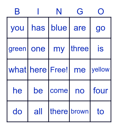 SIGHT WORK BINGO Card
