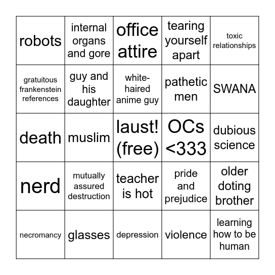 sy bingo board Bingo Card
