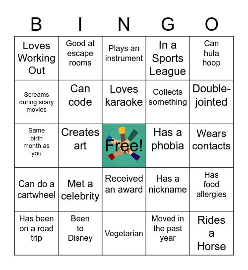 Getting to Know Bingo Card