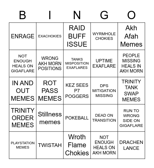 DSR BINGO Card