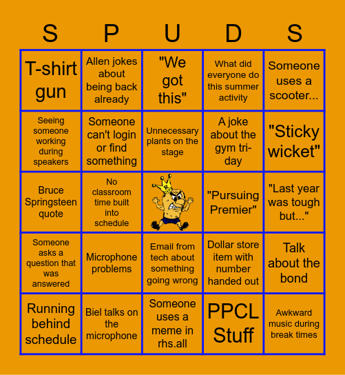 Convocation Bingo Card