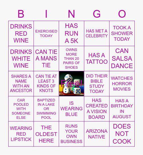 JOURNEY BUNCO BINGO Card
