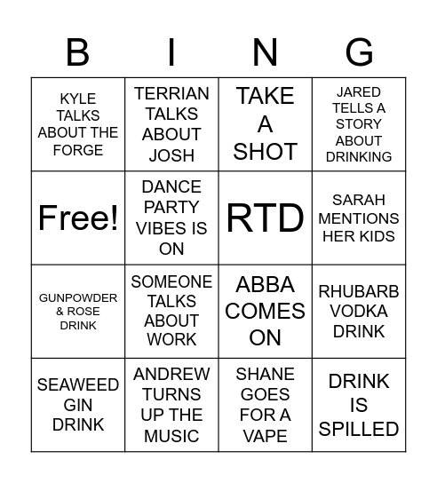 NLDC 2022 Bingo Card