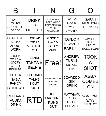 NLDC 2022 Bingo Card