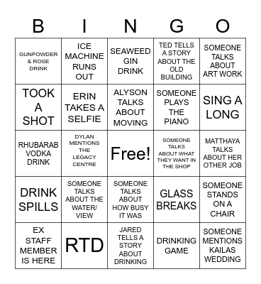 NLDC 2022 Bingo Card