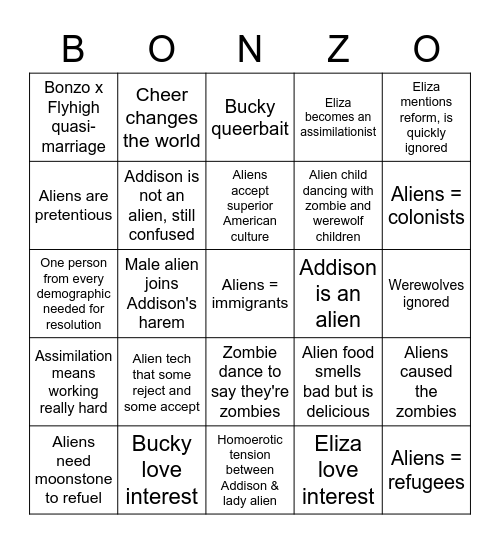 Z-O-M-B-I-E-S 3 Bingo Card