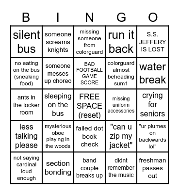 i hate myself Bingo Card