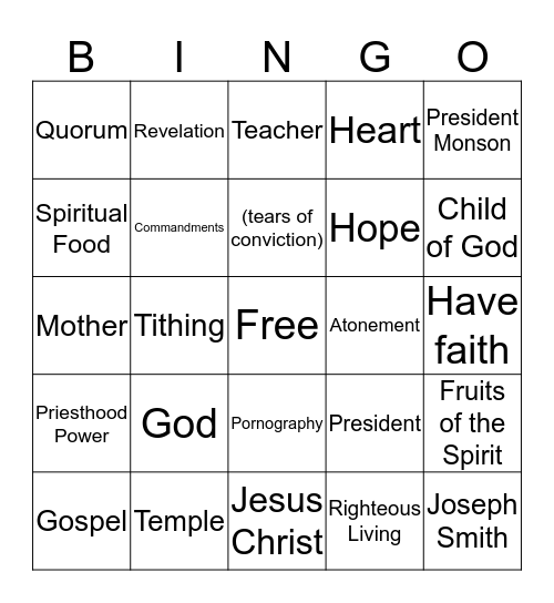 Anderson Conference Bingo Card