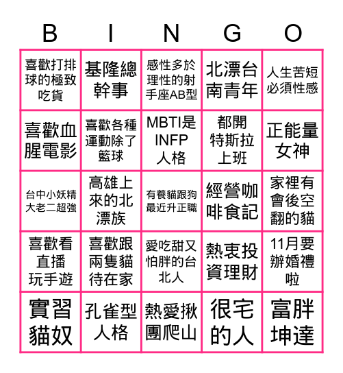 2022 foodpanda Q3 Bingo Card