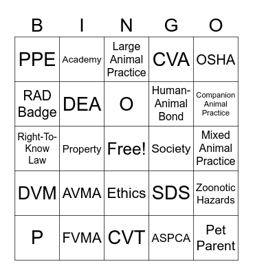 Chapter #1 Bingo Card