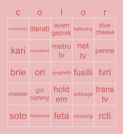 ful Bingo Card