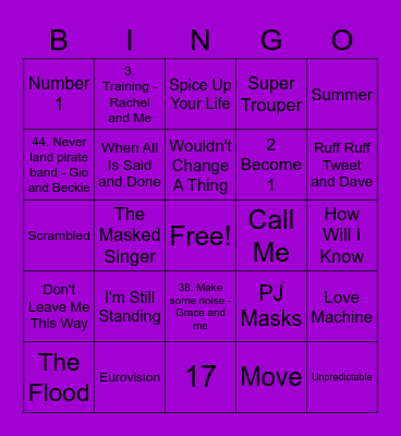 Purple - Skye Bingo Card