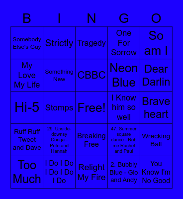 Dark Blue - Summer Bingo Card