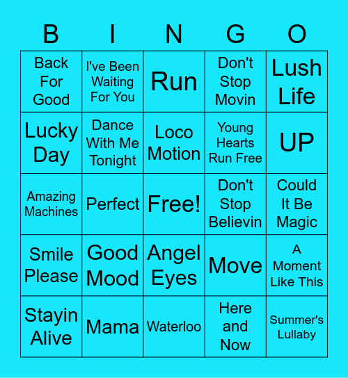 Light Blue - De'Graft Bingo Card