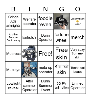 Aaknights Bingo Card