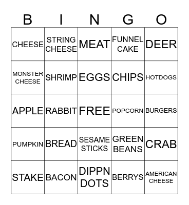 MAG AND SYD'S FOODS Bingo Card