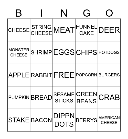 MAG AND SYD'S FOODS Bingo Card