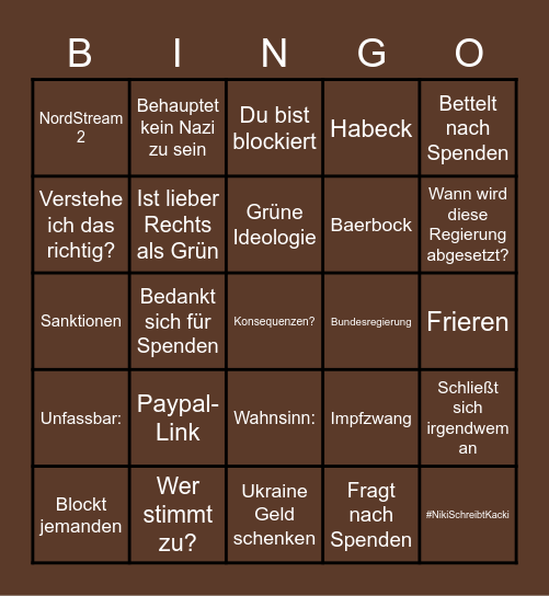 NeverForgetNiki Bullshit-Bingo Card