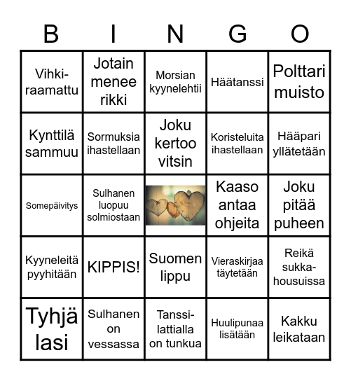 Hääbingo Card