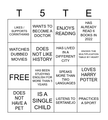 FIND SOMEONE WHO ... Bingo Card