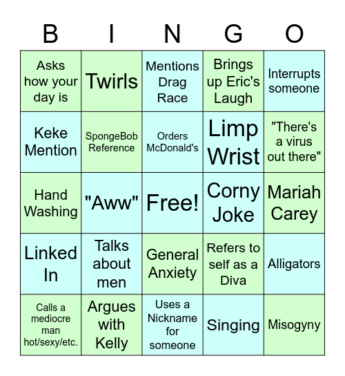 Daily Ronald Bingo Card