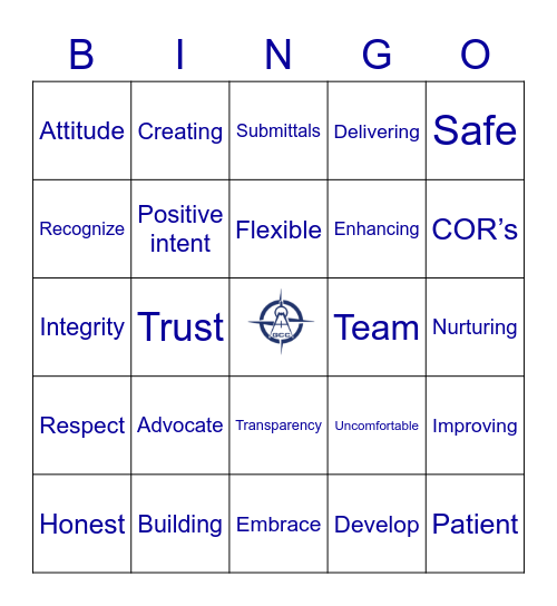 GCC Bingo Card