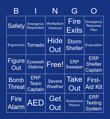 ERP Survivor Bingo Card
