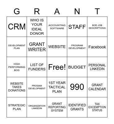 SHOW US THE MONEY Bingo Card