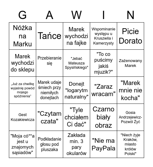 Lajw 02.08.2022 Bingo Card