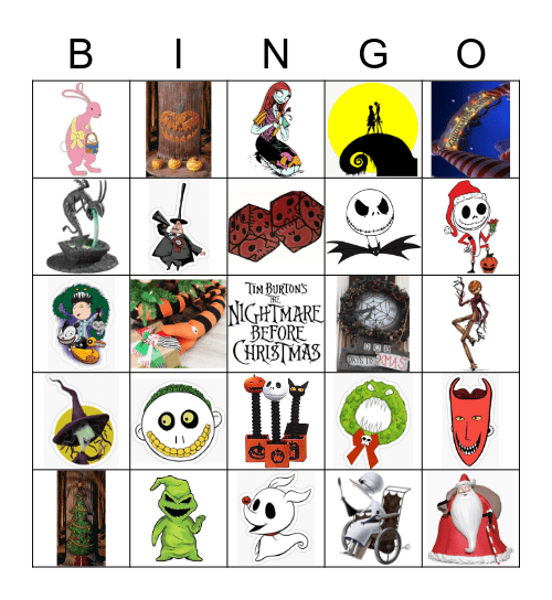 Nightmare Bingo Card