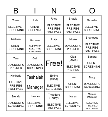 MEET AND GREET BINGO Card