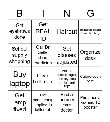 #Adulting Bingo Card