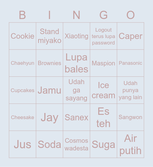 MSUNGHOON Bingo Card