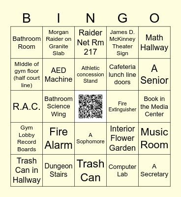 Freshmen Day Camp Bingo Card