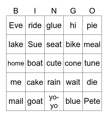 Bingo Card