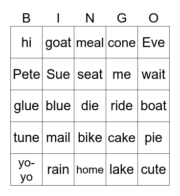 Bingo Card